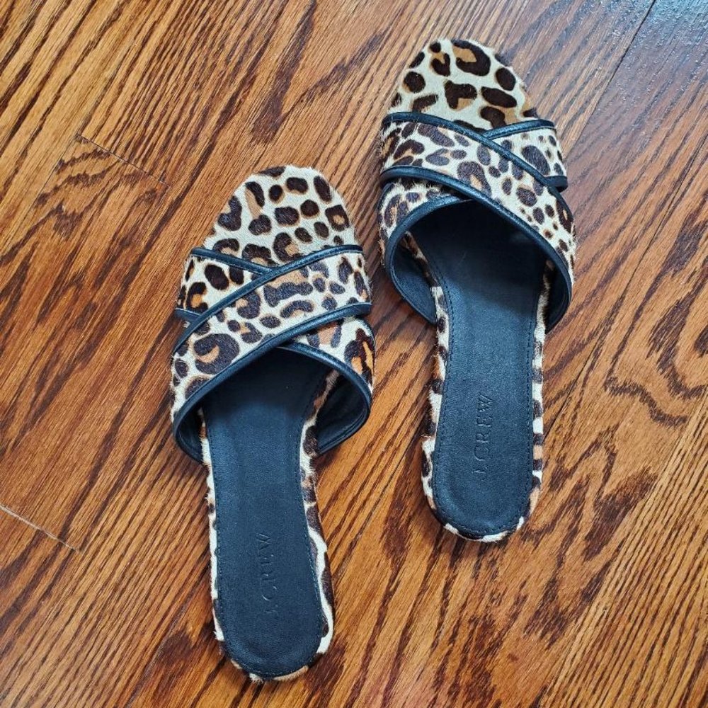 Animal Print J.Crew Slides